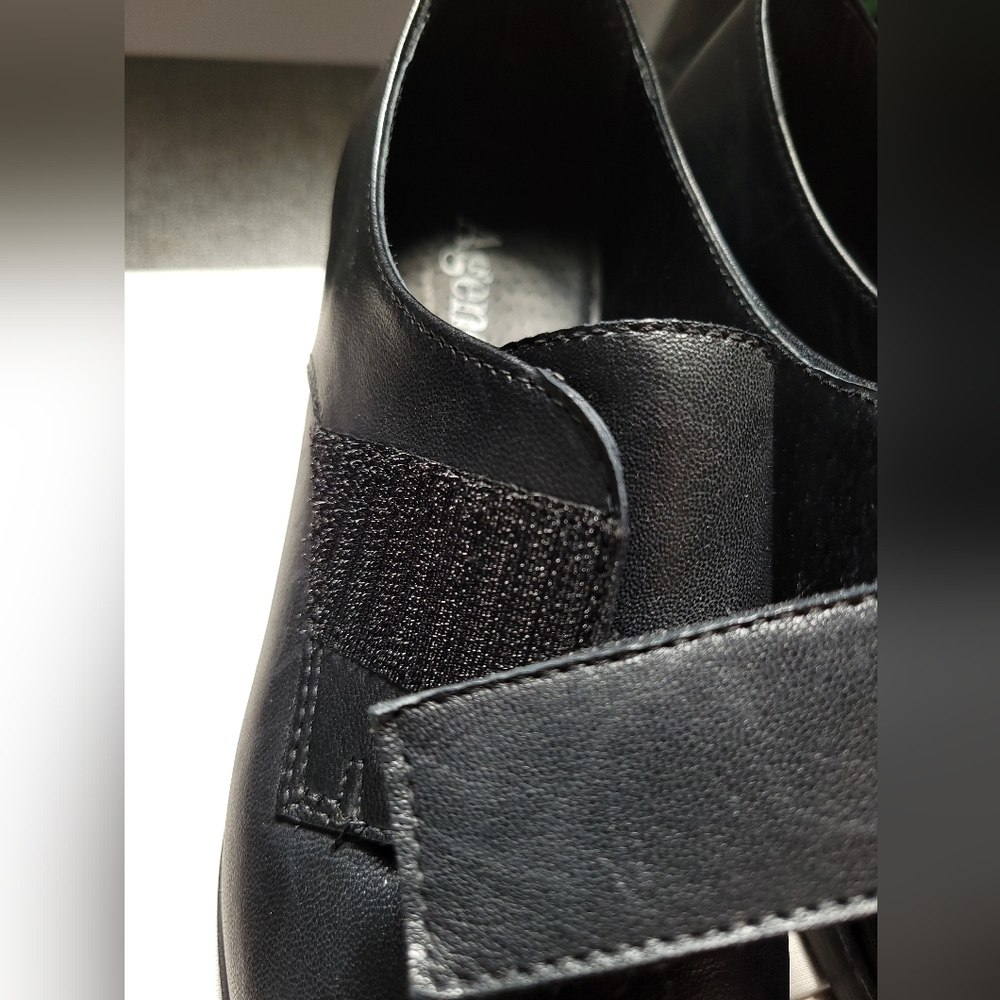 Agenda Black Leather Loafers for Women Size 39 - Picture 7 of 12